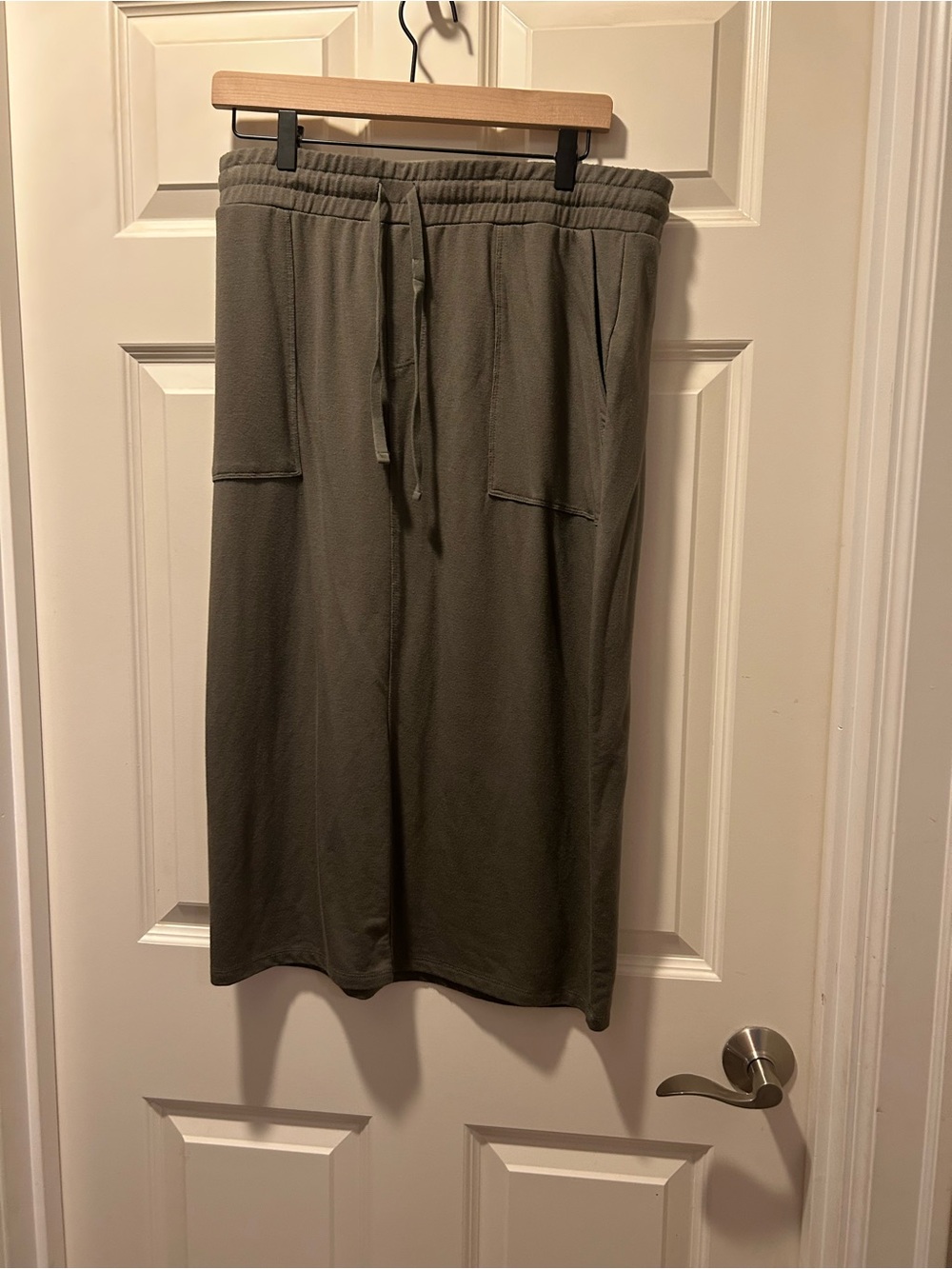 Threads 4 Thought Olive Drawstring Midi Skirt